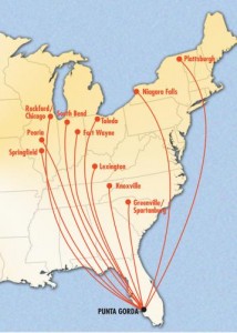 Punta Gorda Airport Flight Map