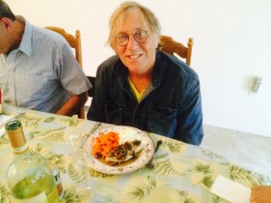 San Francisco artist "Rube" (Ted Nichols) joined us for dinner